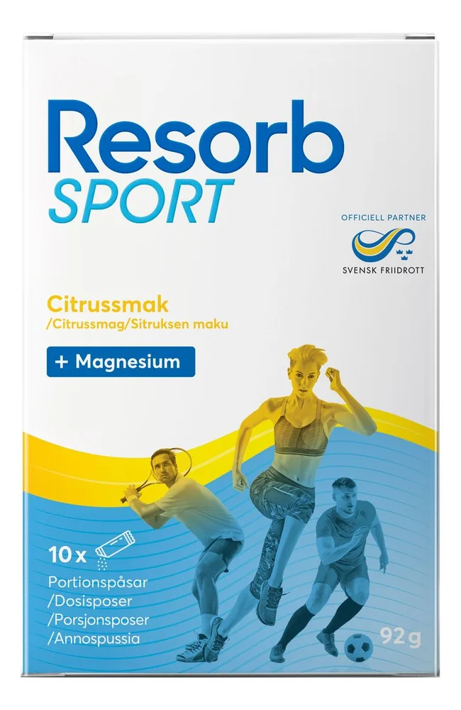 Resorb Sport, Citrussmak – 10 stk v:1710745 Resorb Sport, Citrussmak – 10 stk v:1710745