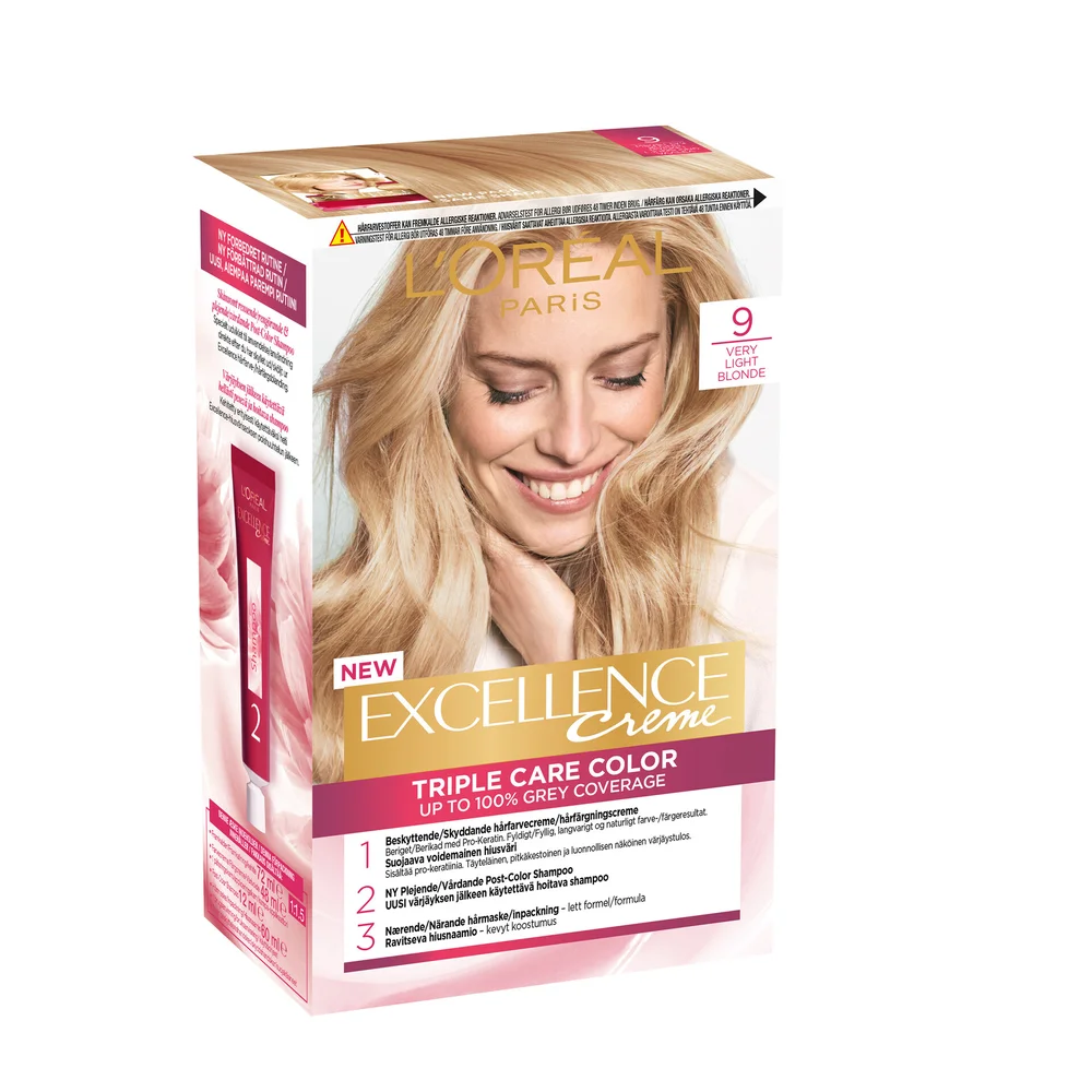 L’Oréal Excellence Crème 9 Lys Blond Hårfarge v:5692205 L’Oréal Excellence Crème 9 Lys Blond Hårfarge v:5692205