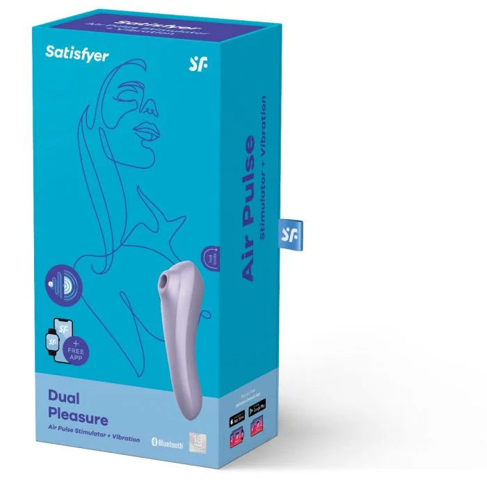 Satisfyer Dual Pleasure Mauve lufttrykksvibrator 1 stk v:7681106