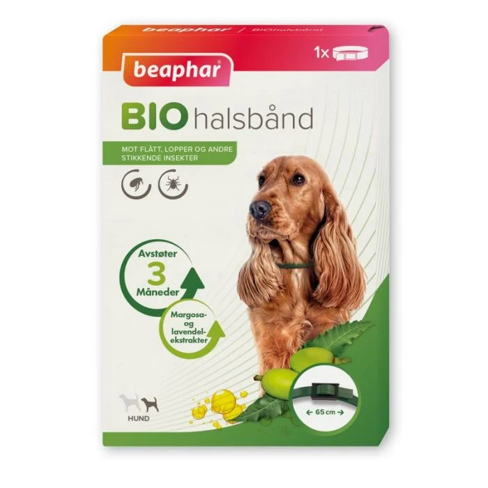 Beaphar Bio Halsbånd Mot Flått og Lopper Hund 65 cm v:5190826