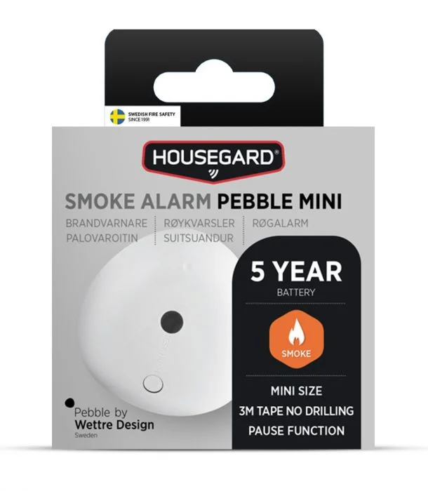 Housegard Pebble Mini, røykvarsler inkl. 5-års batteri v:8988038