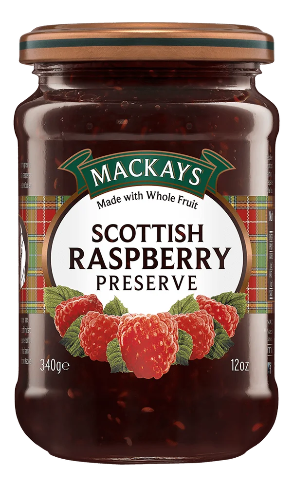 MACKAYS Skotsk Bringebærsyltetøy – 340 g. v:1133610 MACKAYS Skotsk Bringebærsyltetøy – 340 g. v:1133610