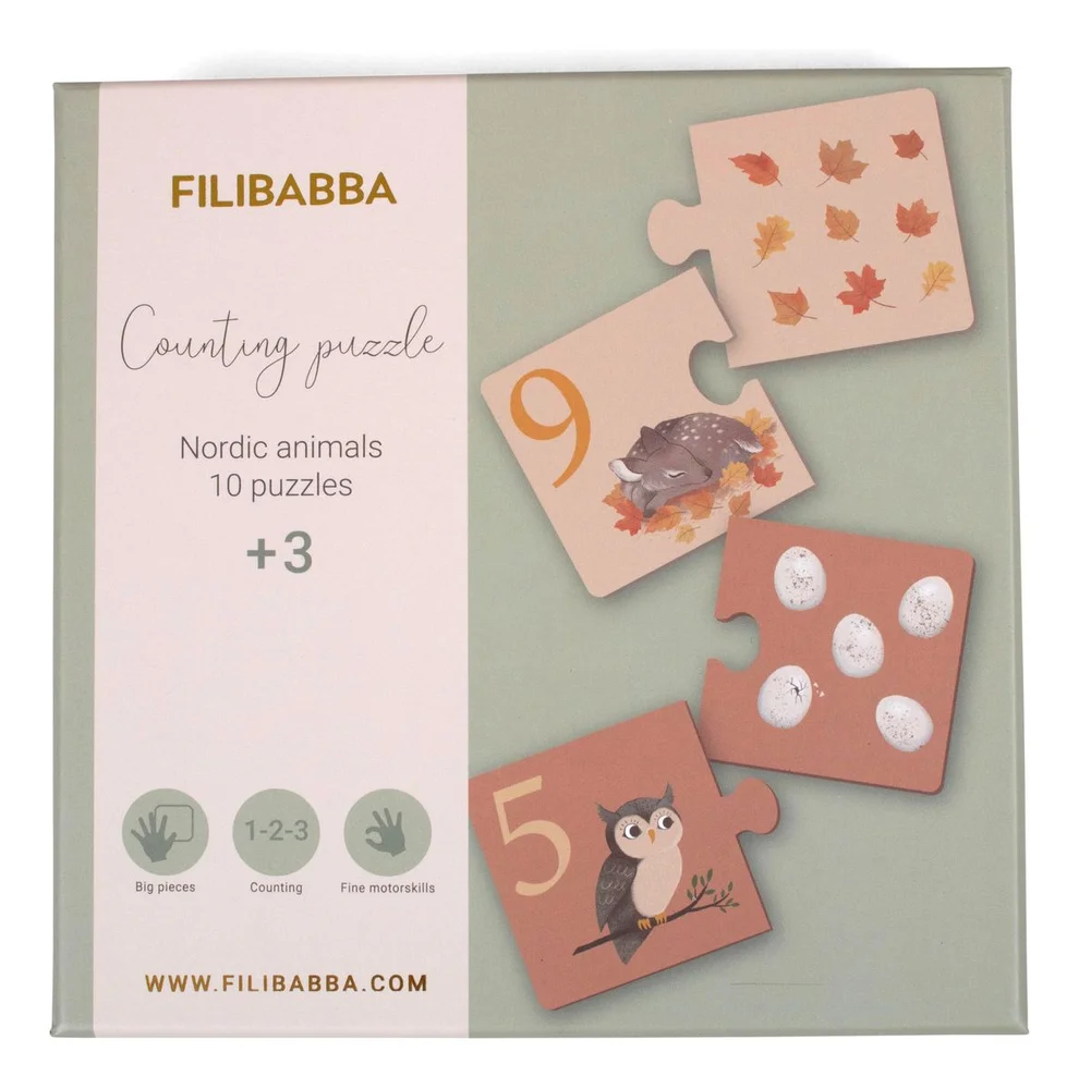 Filibabba Telle puslespill - Nordiske dyr - 1 stk. v:4833373