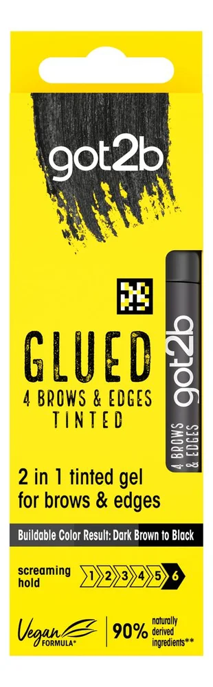 Schwarzkopf Got2b Glued 4 Brows & Edges Tinted Black - 16 ml. v:3951185