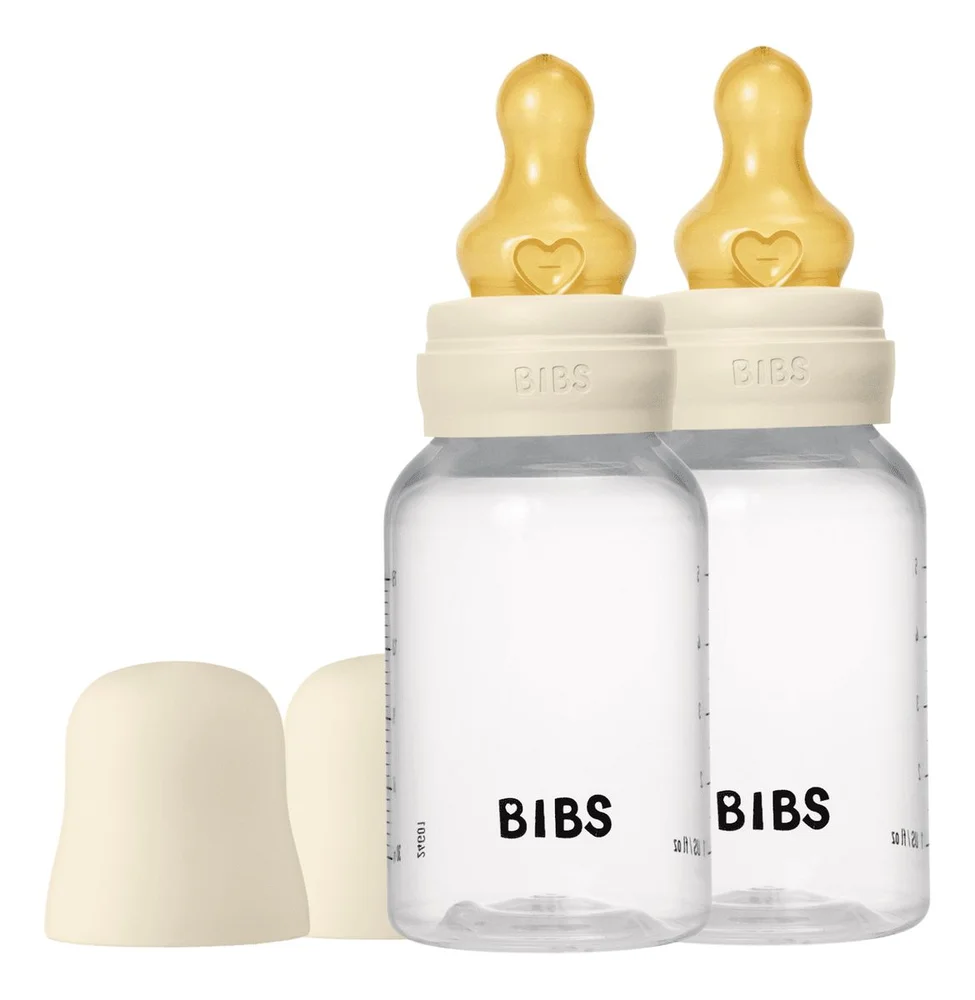 BIBS Baby Bottle Round Latex 150 ml Slow Flow Ivory – 2 stk. v:8417350 BIBS Baby Bottle Round Latex 150 ml Slow Flow Ivory – 2 stk. v:8417350
