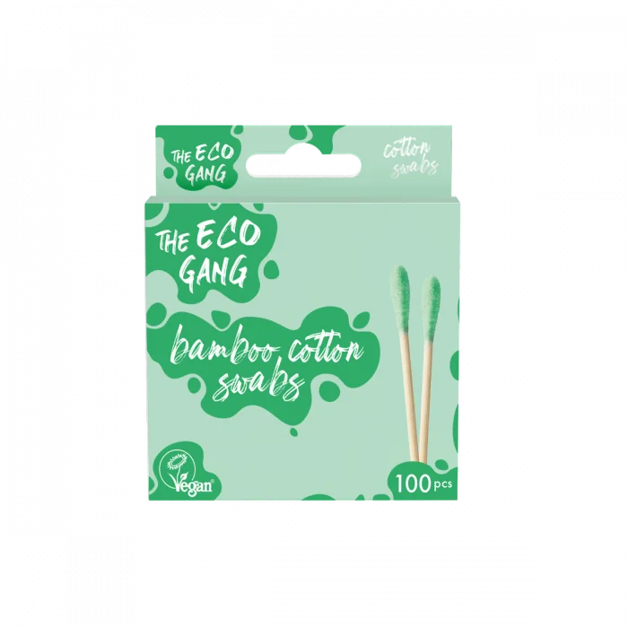 The Eco Gang bomullspinner grønne 100 stk v:4631231 The Eco Gang bomullspinner grønne 100 stk v:4631231