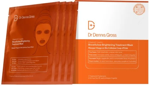 Dr Dennis Gross Vitamin C + Lactic Biocellulose Brightening Treatment Mask 4 stk v:7182135 Dr Dennis Gross Vitamin C + Lactic Biocellulose Brightening Treatment Mask 4 stk v:7182135