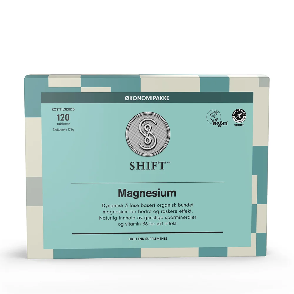 SHIFT Magnesium 120 tabletter - Essensielt mineral v:7355163