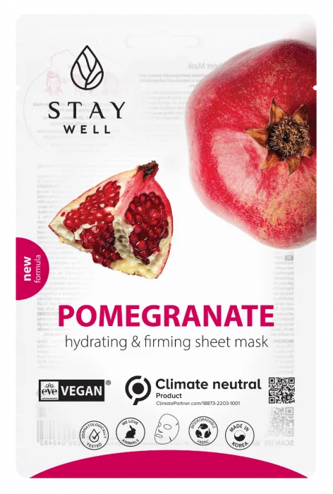STAY Well Vegan Sheet Mask - POMEGRANATE 1pc v:6211754