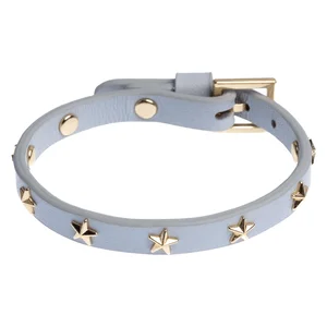 DARK Leather Star Stud Bracelet Mini Cool Blue v:5189451 DARK Leather Star Stud Bracelet Mini Cool Blue v:5189451