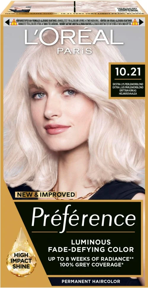 Loreal Paris Préférence Permanent Haircolor 10,21 Stockholm v:4239766