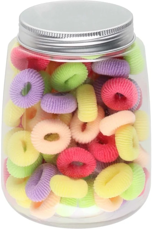 Mineas Hairbands 100 Pcs In A Jar Multicolored v:8789085