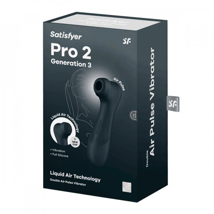Satisfyer Pro 2 Generation 3 Black lufttrykksvibrator 1 stk v:6473486