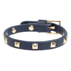DARK Leather Stud Bracelet Mini Navy Blue v:2747878 DARK Leather Stud Bracelet Mini Navy Blue v:2747878