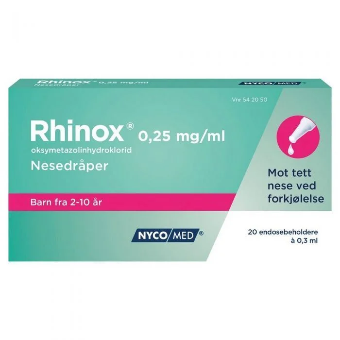 Rhinox nesedråper 0,25 mg/ml - 20 stk v:7223052
