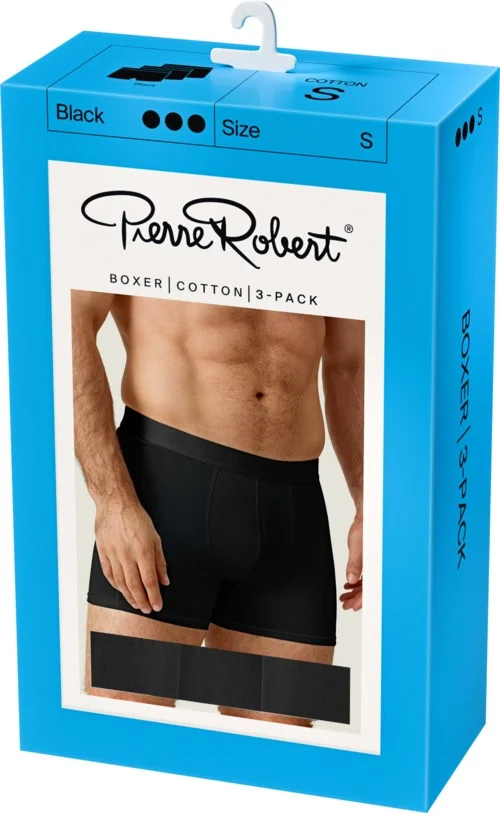 Pierre Robert Cotton Boxer Men X3 Black XL v:4711176