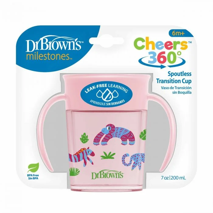 Dr. Brown’s Cheers360 Spoutless Transition Cup pink 200 ml v:6206492 Dr. Brown’s Cheers360 Spoutless Transition Cup pink 200 ml v:6206492