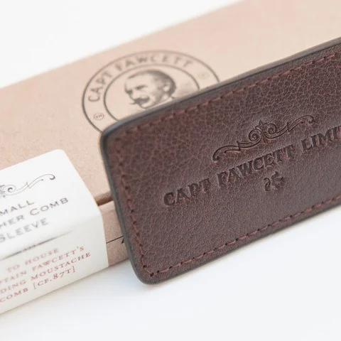 Captain Fawcett Leather Case for Folding Moustache Comb v:9020549 Captain Fawcett Leather Case for Folding Moustache Comb v:9020549
