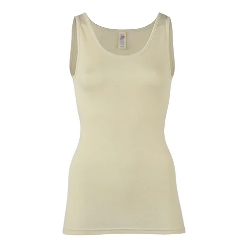 Top, Ull/silke, Natural | Str. 46/48 v:6638919