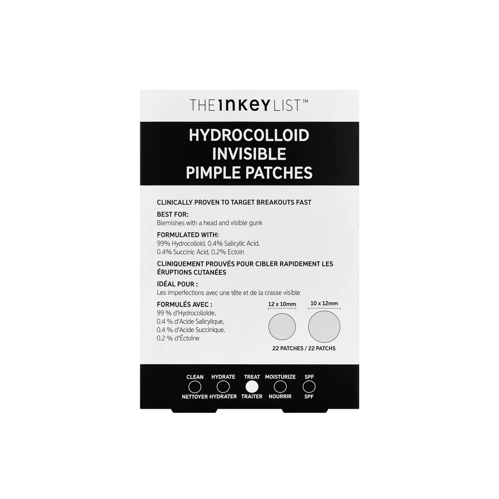 Hydrocolloid Invisible Pimple Patches 22 pcs - The INKEY List v:8765458