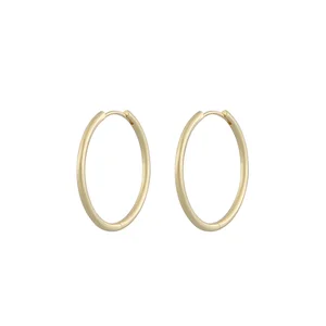 SNÖ of Sweden Amsterdam Small Earring Plain Gold 30mm v:2479253