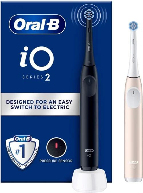 Oral B iO 2 Duo-pack Electric Toothbrushes Night Black & Calm Pink v:3210354