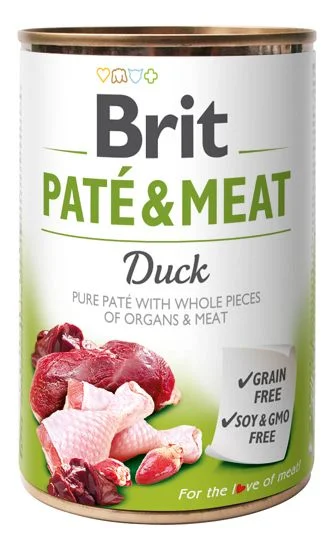 Brit Pate & Meat våtfôr m. and – 400 g. v:1132490 Brit Pate & Meat våtfôr m. and – 400 g. v:1132490