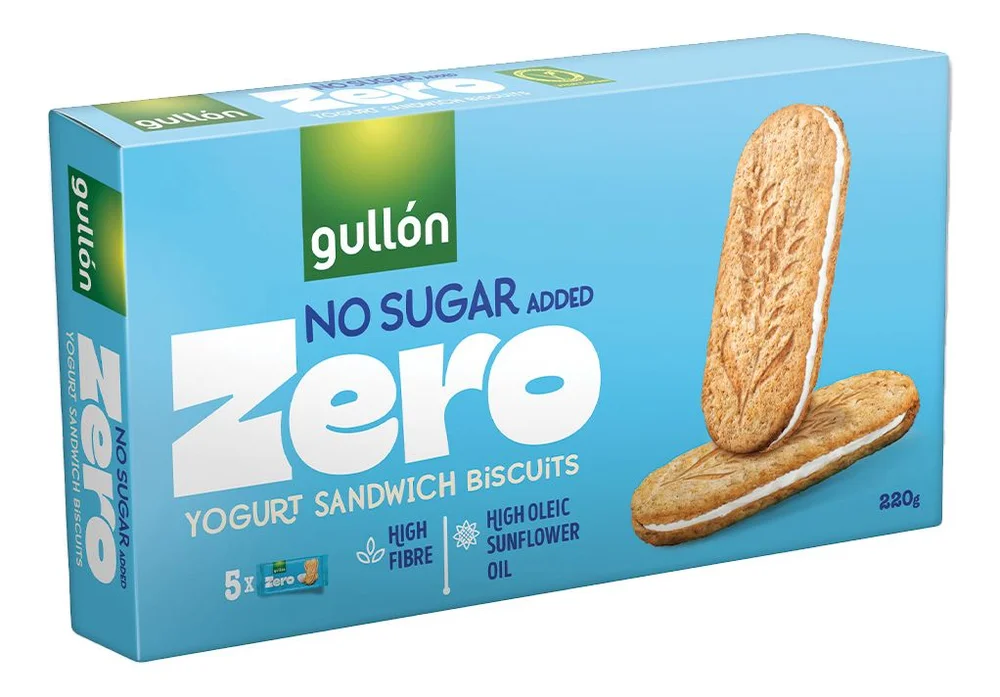 Gullon Gullon ZERO Yogurt Sandwich Biscuits – uten tilsatt sukker – 220 g. v:4272683