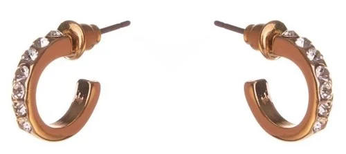 Dazzling Earrings Col Small Creole W Clear Crystals Gold v:8875858 Dazzling Earrings Col Small Creole W Clear Crystals Gold v:8875858