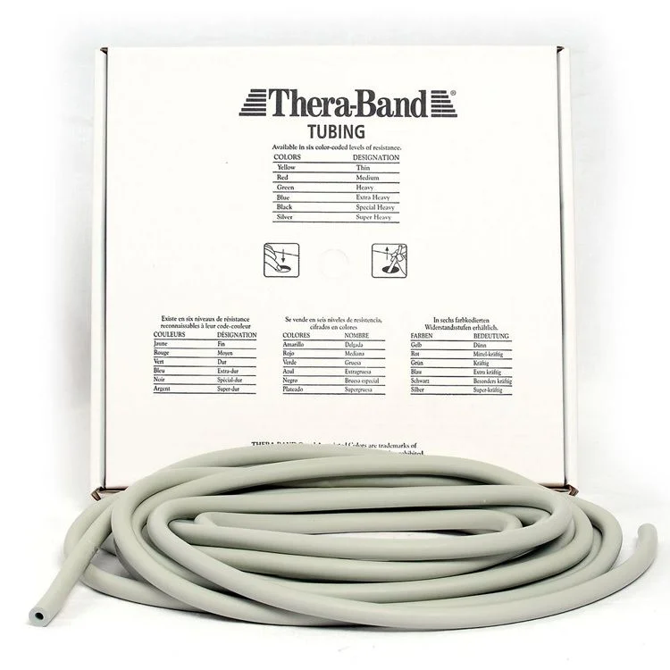 Theraband Tubing - Rundt treningsstrikk 7,5 m - sølv - Hardhet 6 v:5578952