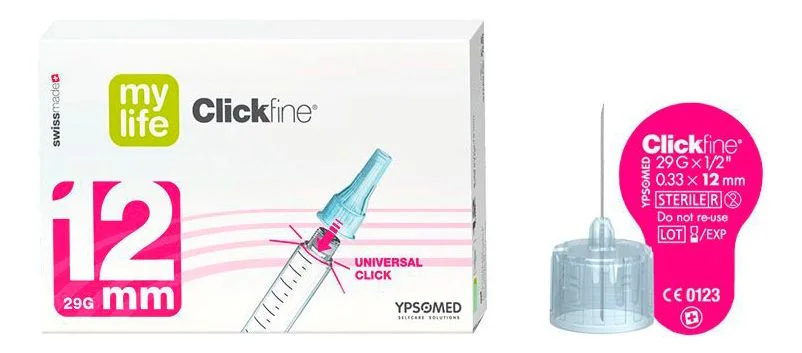 MyLife Clickfine penkanyle, steril, 12 mm – 100 stk. v:5358962