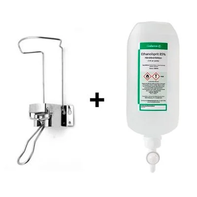 Ceduren håndsprit + dispenser i rustfritt stål - 1 sett v:1872346