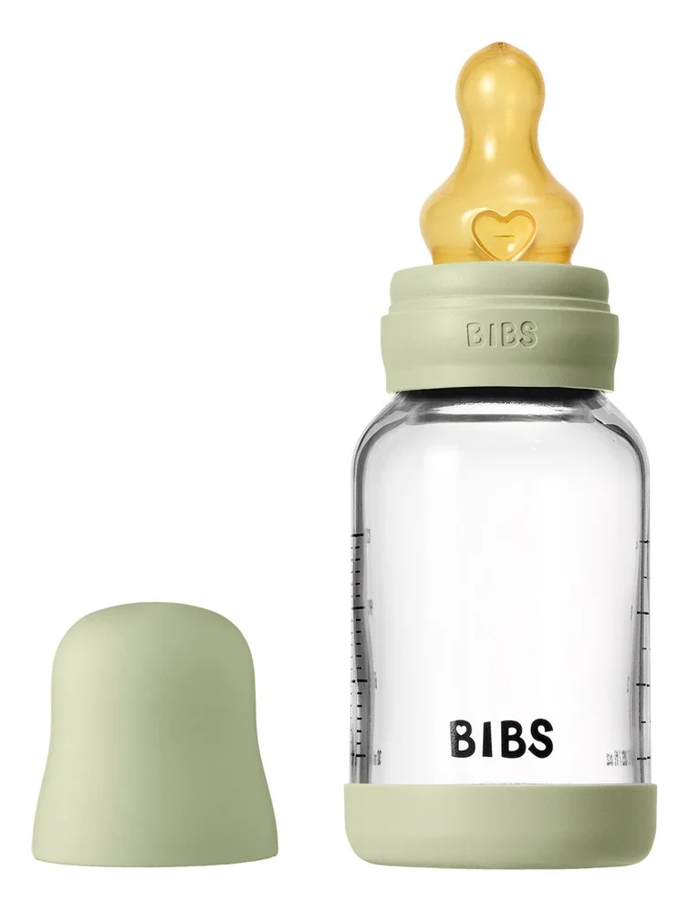 BIBS Glass Baby Bottle Round Latex 120 ml. Slow Flow Sage – 1 stk. v:5948786 BIBS Glass Baby Bottle Round Latex 120 ml. Slow Flow Sage – 1 stk. v:5948786
