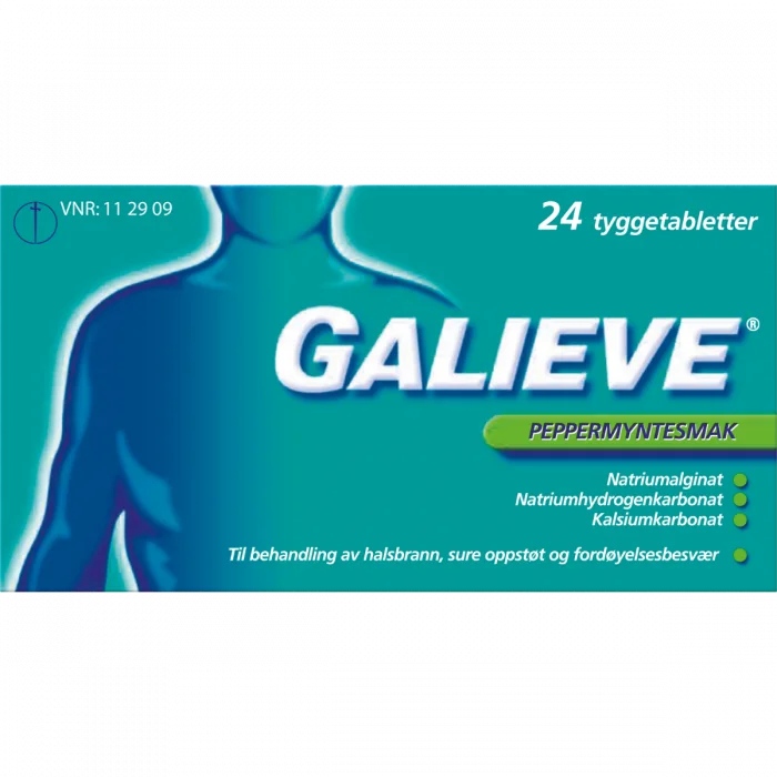 Galieve tyggetabletter peppermynte 24 stk v:6211485 Galieve tyggetabletter peppermynte 24 stk v:6211485