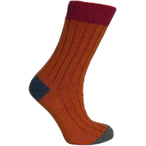 Merinoull Sokker Cerise/oransje | Str. 43/46 v:3960219