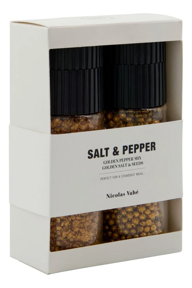 Nicolas Vahé Gift Box – Golden Pepper Mix & Golden Salt & Deeds – 1 sett v:5298311