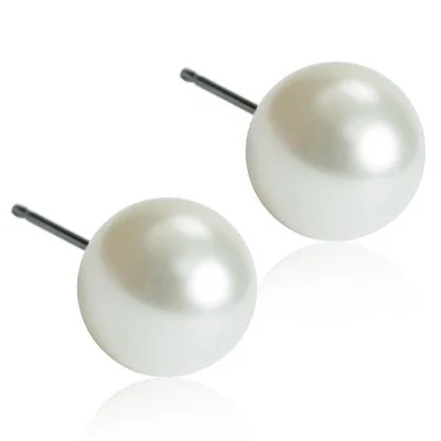 Blomdahl White Pearl Vit 8 mm v:8397635