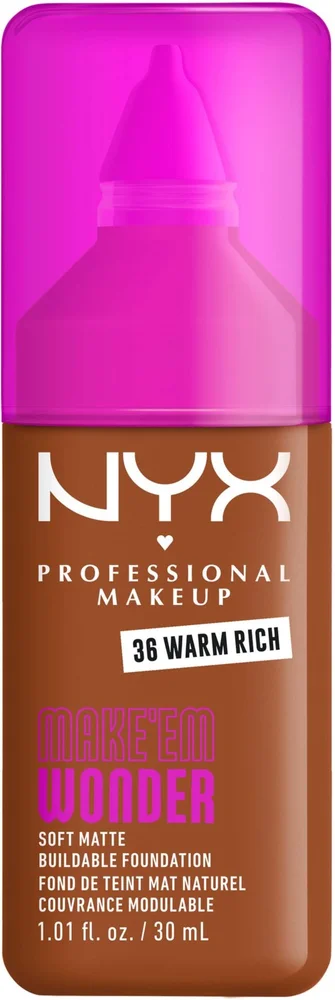 NYX PROFESSIONAL MAKEUP Make Em Wonder Foundation 36 Warm Rich v:1269157 NYX PROFESSIONAL MAKEUP Make Em Wonder Foundation 36 Warm Rich v:1269157