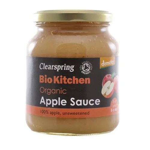 Clearspring Usøtet Biodynamisk Eplemos Ø - 360 g v:3185477