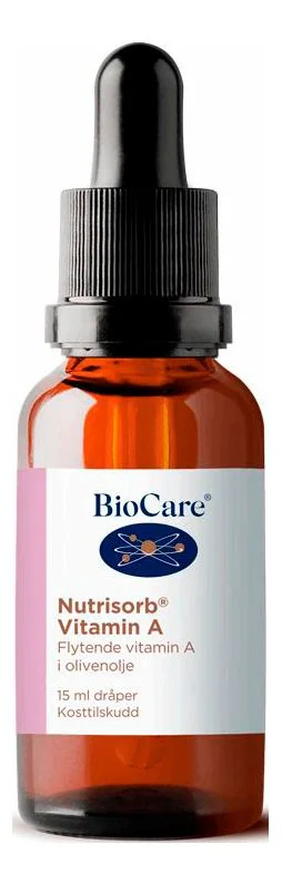 Biocare A-vitamin Nutrisorb® 15ml Dråper – 1 stk. v:6604829 Biocare A-vitamin Nutrisorb® 15ml Dråper – 1 stk. v:6604829