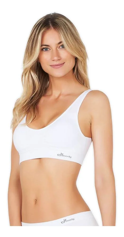Boody Shaper Crop Padded Bra, hvit v:1214386