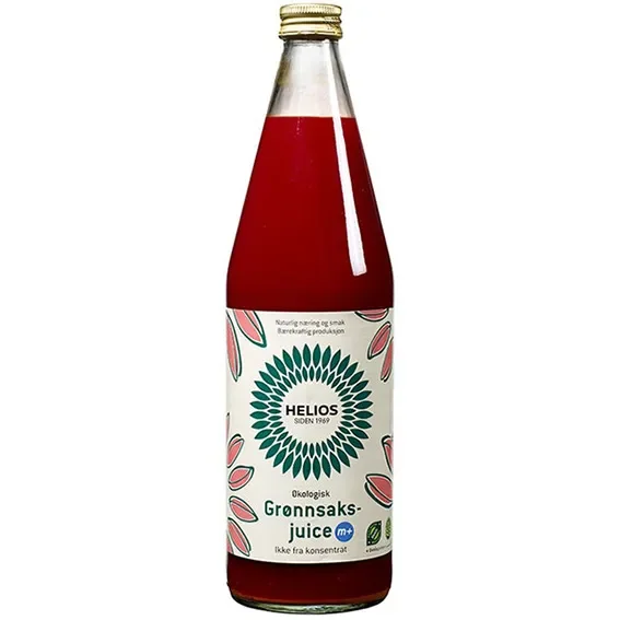 Helios Økologisk Grønnsaksjuice M+ 0,75 L v:1134590