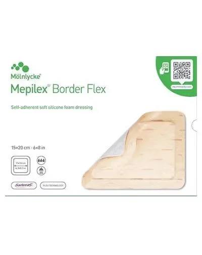 Mepilex Border Flex bandasje 15x20cm 5stk v:6360240