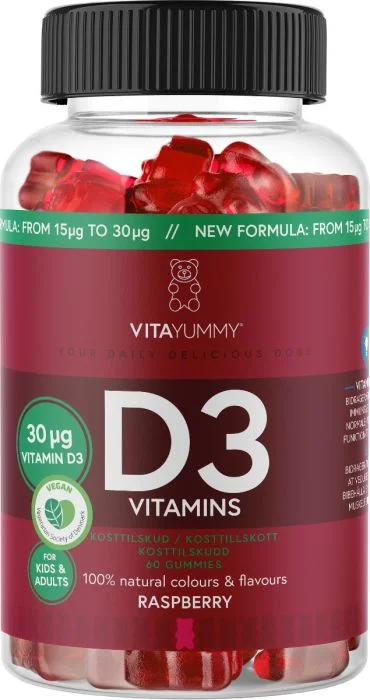 VitaYummy D3 Raspberry 60 stk v:6489873