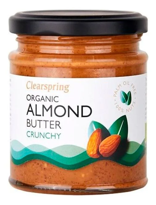 Clearspring Mandelsmør Crunchy Ø – 170 g. v:6651584 Clearspring Mandelsmør Crunchy Ø – 170 g. v:6651584