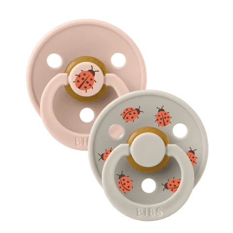 BIBS smokk Studio Colour Ladybug Latex Size 1 Blush Mix 2 stk v:7657334