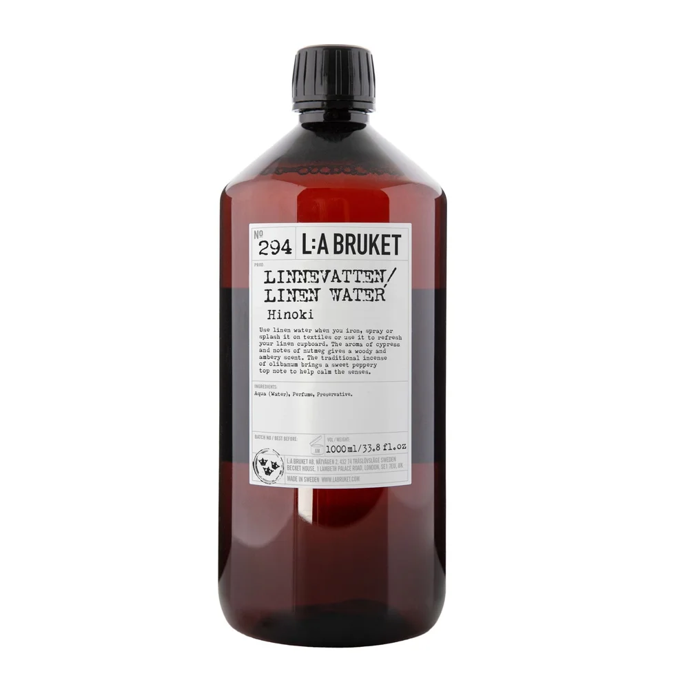 293 Linen Water Hinoki Room Spray 1000 ml – L:A BRUKET v:1763189 293 Linen Water Hinoki Room Spray 1000 ml – L:A BRUKET v:1763189