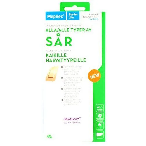 Mepilex Border Lite, 5 x 12,5 cm. - 3 stk. v:1327504