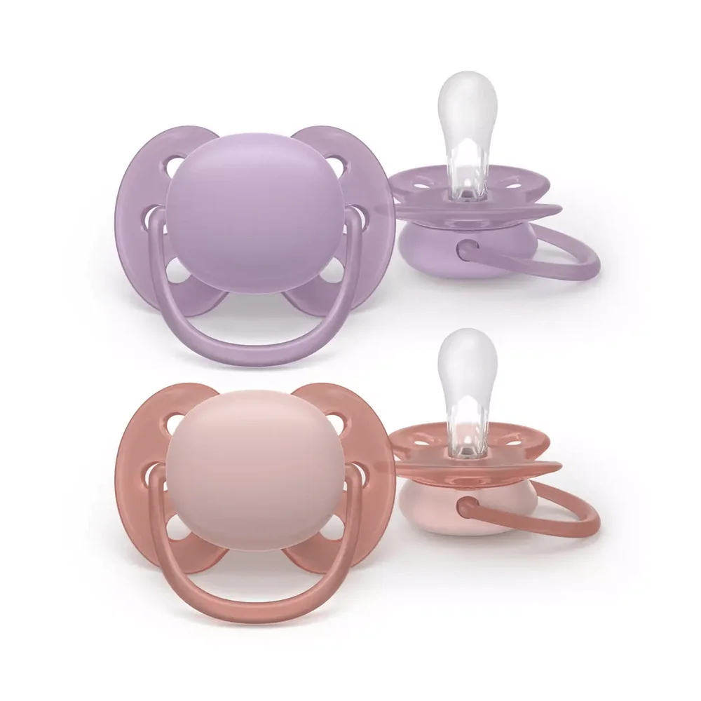 Philips Avent Smokk Ultra Soft 6-18 m – lilla, rød – 2 stk. v:7556468 Philips Avent Smokk Ultra Soft 6-18 m – lilla, rød – 2 stk. v:7556468