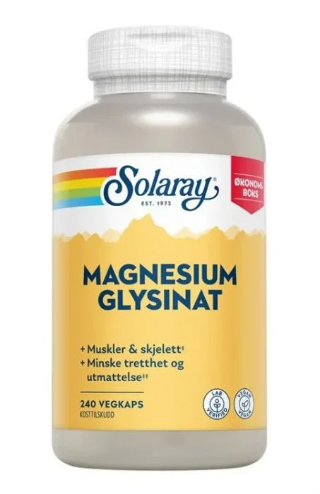 Solaray Magnesium Glysinat 240 kapsler v:9182486